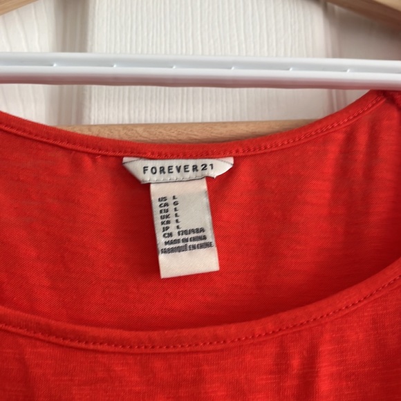 ✨2for15✨ Forever21 reddish orange cotton jersey dress - Picture 3 of 6